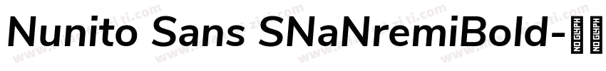Nunito Sans SNaNremiBold字体转换